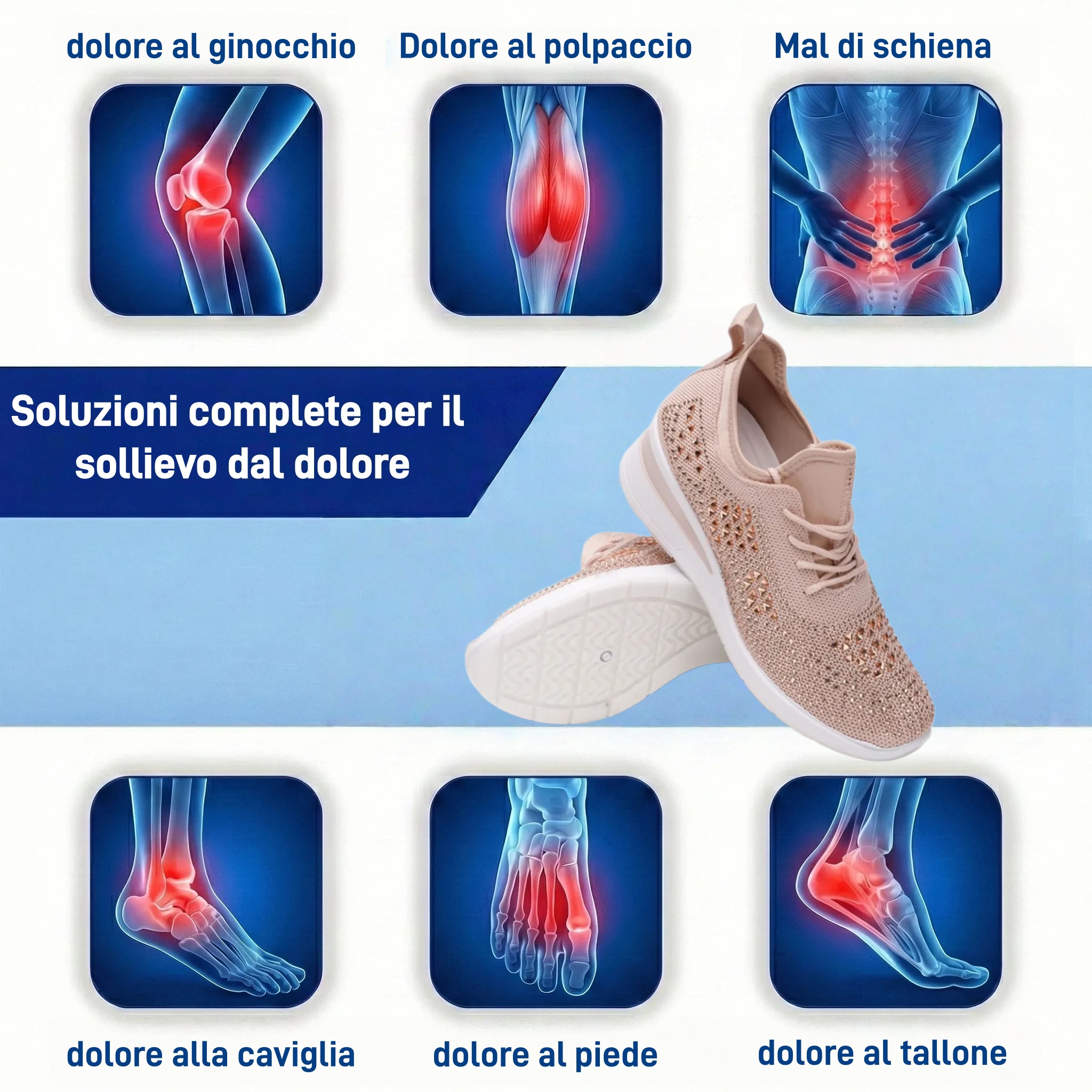 ⏰Sconto del 50% – Non perdete l'occasione! 🔥Scarpe ortopediche dal design ergonomico ✅Supporto dell'arco plantare ✅Camminata comoda e senza dolore