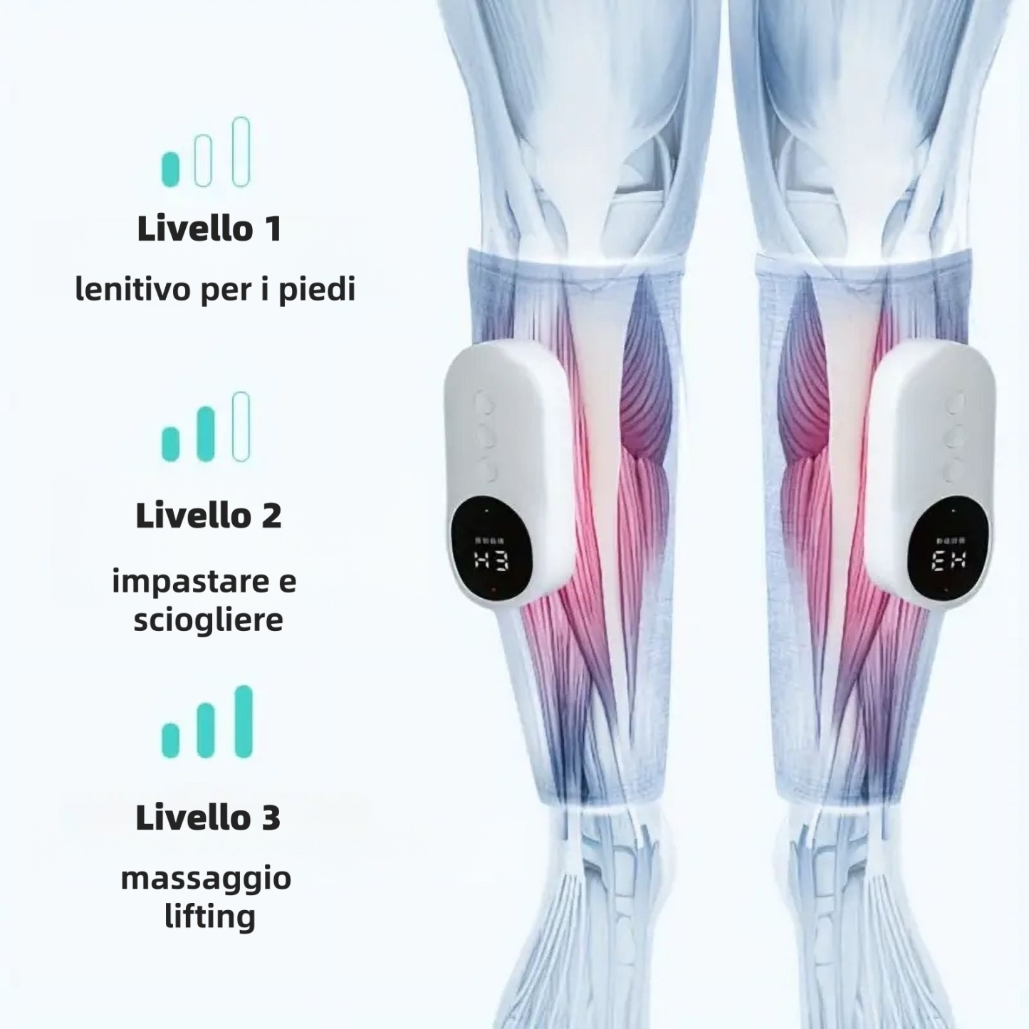 🦵 Massaggiatore per gambe con funzione di riscaldamento 🔥50% di sconto | Massaggio a pressione intelligente | Allevia la stanchezza e favorisce la circolazione sanguigna
