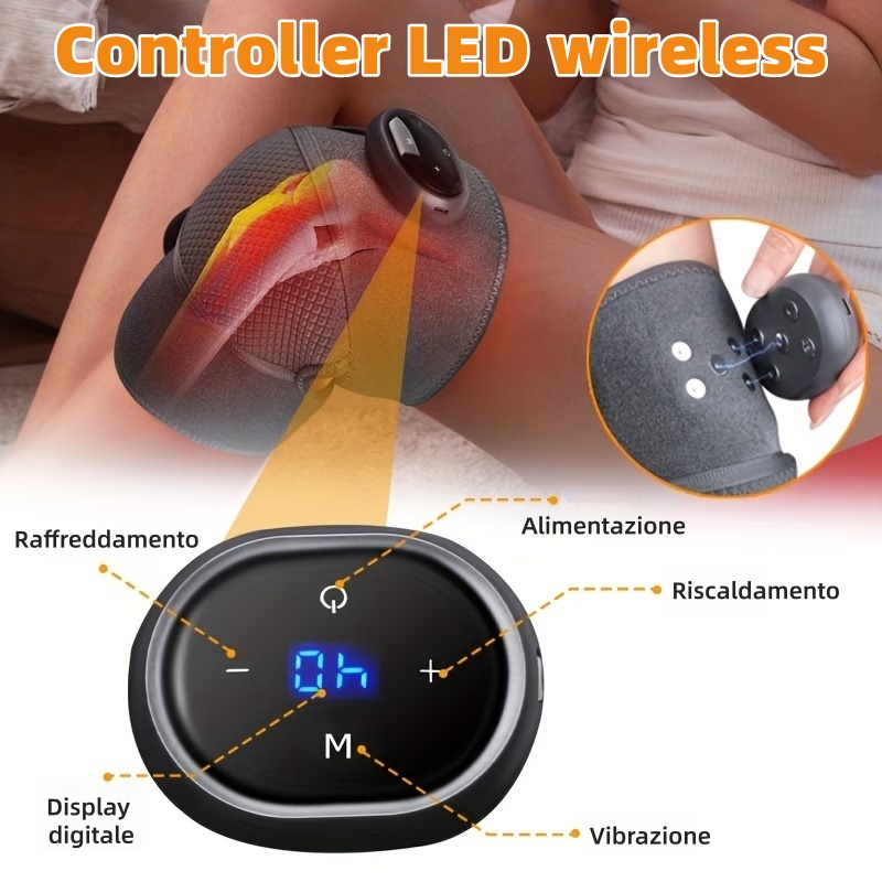 🦵 Massaggiatore per ginocchia con funzione di riscaldamento 🔥 Sconto del 50% | Controllo intelligente della temperatura | Adatto a più punti di agopuntura ✨