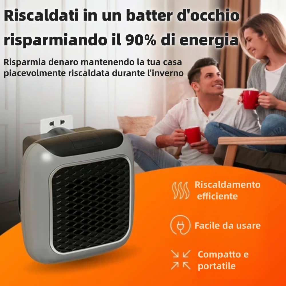 🔥 Sconto del 50% 🔥 Mini riscaldatore portatile | Riscalda rapidamente la stanza 🏠 Temperatura regolabile 🌡️ Compatto e leggero