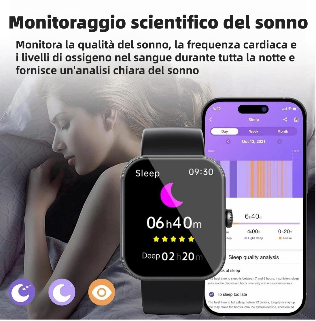 🔥50% di sconto ⌚ Smartwatch per la salute | Frequenza cardiaca • SpO₂ • Pressione sanguigna • Temperatura | Leggero e comodo