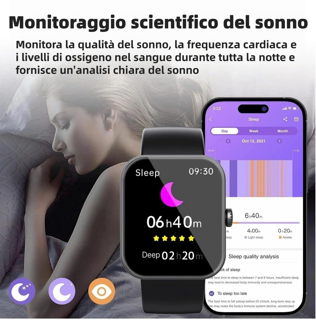 🔥50% di sconto ⌚ Smartwatch per la salute | Frequenza cardiaca • SpO₂ • Pressione sanguigna • Temperatura | Leggero e comodo