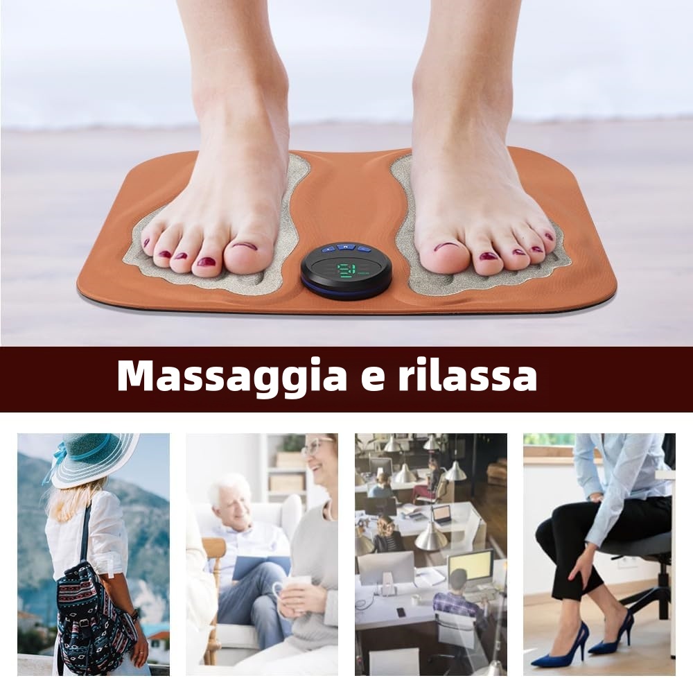 🔥Sconto del 50%🔥 Massaggiatore portatile 3D EMS per piedi e polpacci🦶 6 modalità | 15 livelli di intensità | Funzione di riscaldamento ♨️