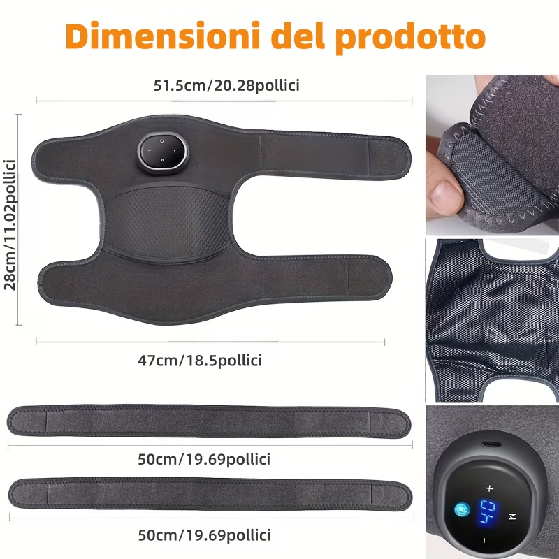 🦵 Massaggiatore per ginocchia con funzione di riscaldamento 🔥 Sconto del 50% | Controllo intelligente della temperatura | Adatto a più punti di agopuntura ✨