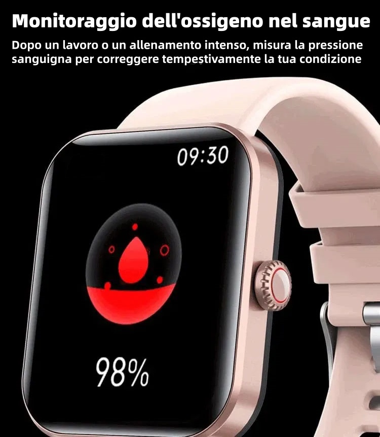 🔥50% di sconto ⌚ Smartwatch per la salute | Frequenza cardiaca • SpO₂ • Pressione sanguigna • Temperatura | Leggero e comodo