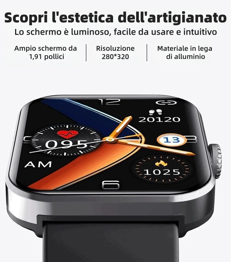 🔥50% di sconto ⌚ Smartwatch per la salute | Frequenza cardiaca • SpO₂ • Pressione sanguigna • Temperatura | Leggero e comodo