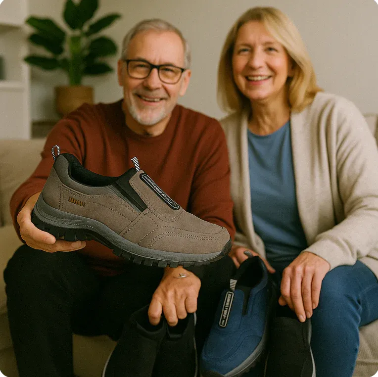 🎁Sconto del 50%🎁 Scarpe da passeggio da uomo in pelle di cervo cucite a mano 👟 Impermeabili e antiscivolo ✅ Supporto per l'arco plantare ✅ Comode da indossare