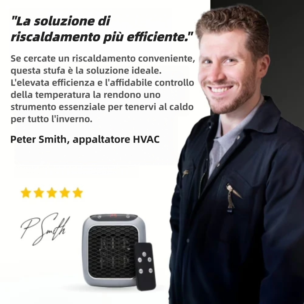 🔥 Sconto del 50% 🔥 Mini riscaldatore portatile | Riscalda rapidamente la stanza 🏠 Temperatura regolabile 🌡️ Compatto e leggero