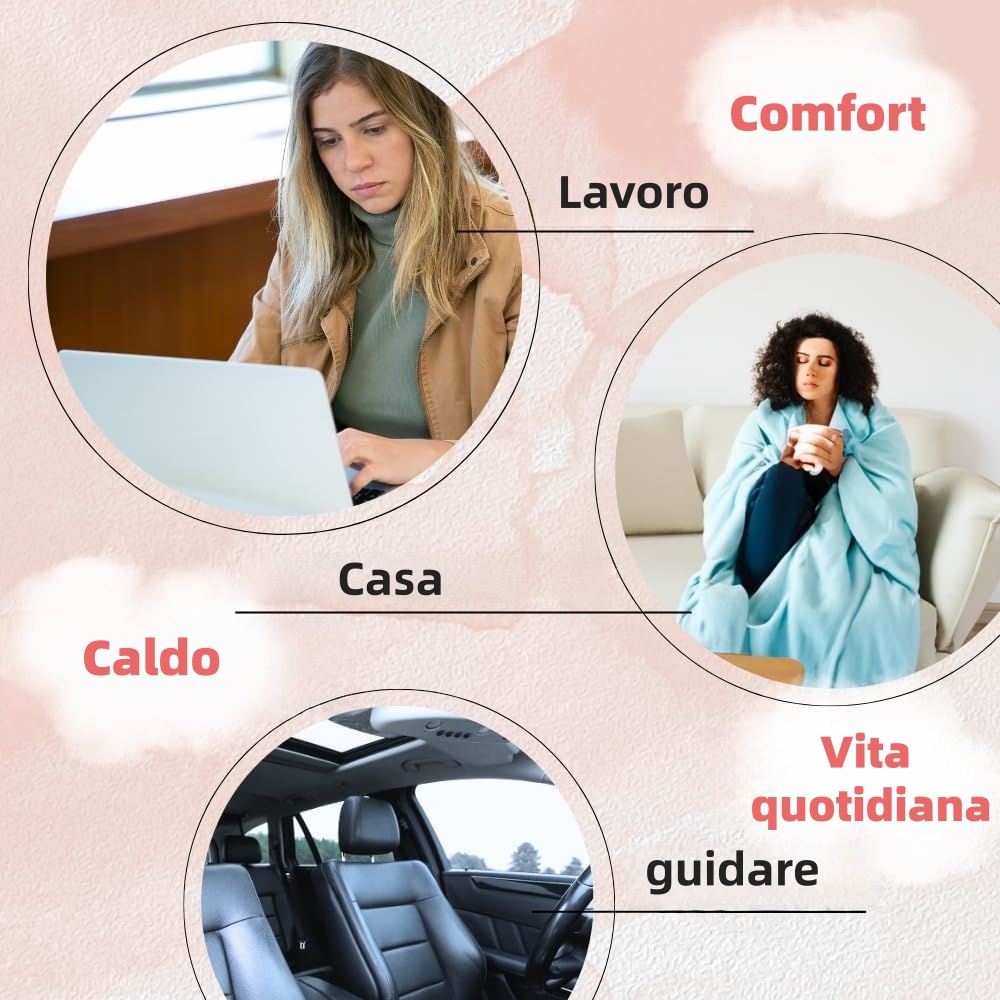 🔥Metà prezzo - 50% di sconto! 🔥Coperta elettrica a scialle - Riscaldamento + massaggio | Calore e comfort quotidiani