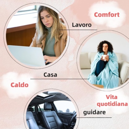 🔥Metà prezzo - 50% di sconto! 🔥Coperta elettrica a scialle - Riscaldamento + massaggio | Calore e comfort quotidiani