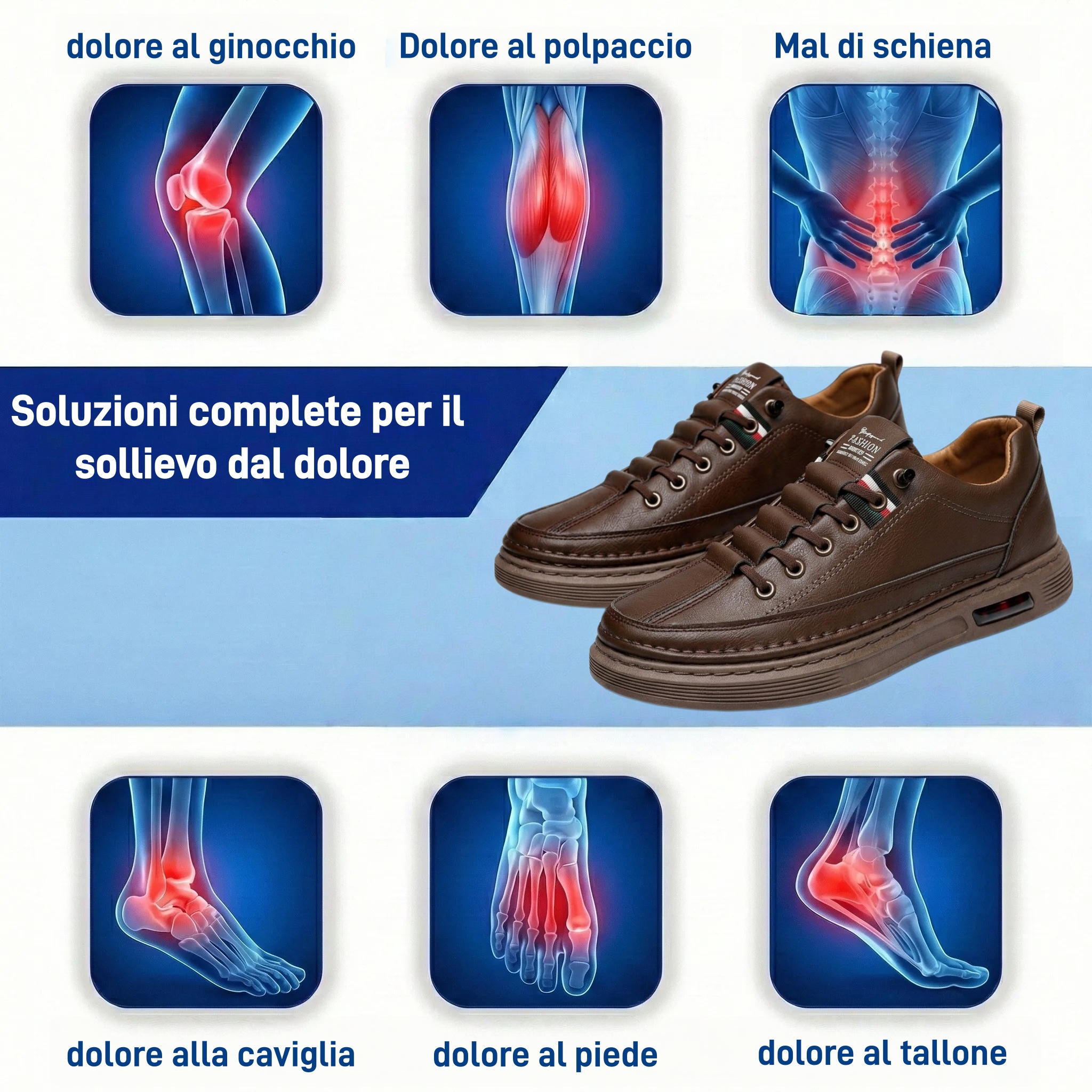 🎁Offerta speciale per l'anniversario: non perdetevela!🎁Scarpe ortopediche in pelle di alta qualità👞Ammortizzazione e sollievo dalla pressione ✅Stabilità e resistenza allo scivolamento ✅Comfort per tutto il giorno