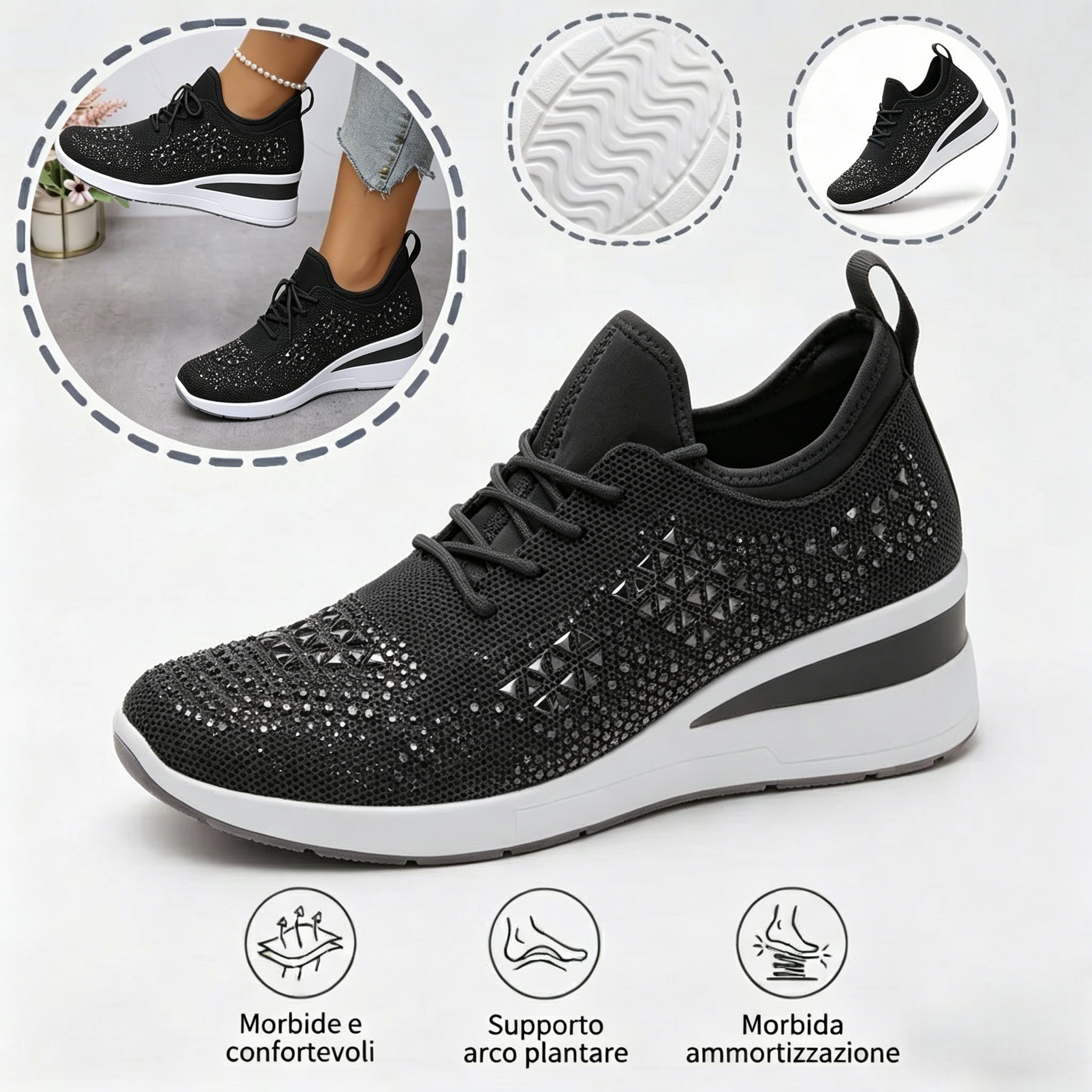 ⏰Sconto del 50% – Non perdete l'occasione! 🔥Scarpe ortopediche dal design ergonomico ✅Supporto dell'arco plantare ✅Camminata comoda e senza dolore