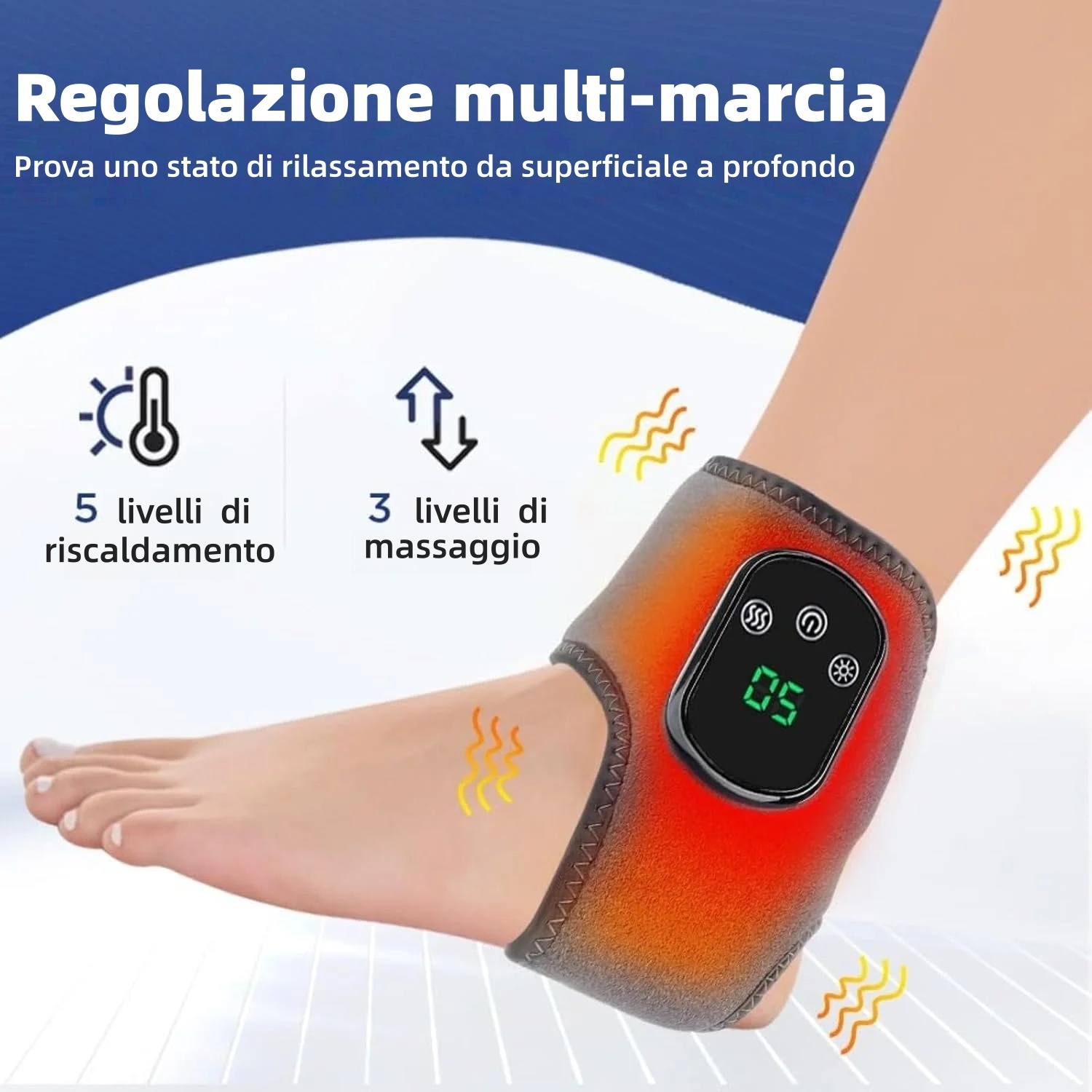 Massaggiatore per piedi 👣 Massaggio + termoterapia | Allevia dolore e tensione | 3 modalità di vibrazione 🔥 Offerta metà prezzo – 50% di sconto