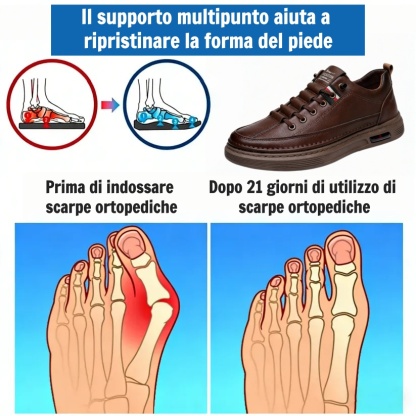 🎁Offerta speciale per l'anniversario: non perdetevela!🎁Scarpe ortopediche in pelle di alta qualità👞Ammortizzazione e sollievo dalla pressione ✅Stabilità e resistenza allo scivolamento ✅Comfort per tutto il giorno