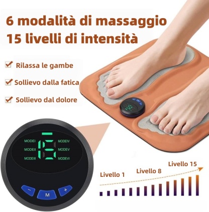 🔥Sconto del 50%🔥 Massaggiatore portatile 3D EMS per piedi e polpacci🦶 6 modalità | 15 livelli di intensità | Funzione di riscaldamento ♨️