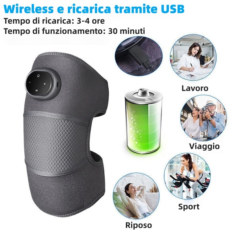 🦵 Massaggiatore per ginocchia con funzione di riscaldamento 🔥 Sconto del 50% | Controllo intelligente della temperatura | Adatto a più punti di agopuntura ✨