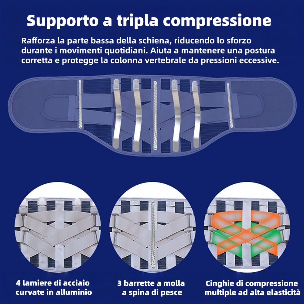 🔥 50% di sconto – Non lasciarti sfuggire questa occasione! Supporto Lombare Ergonomico 🩺 Stabilizzazione della colonna vertebrale | Vestibilità regolabile | Comfort quotidiano ✨