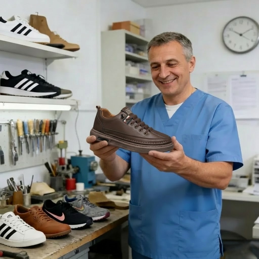 🎁Offerta speciale per l'anniversario: non perdetevela!🎁Scarpe ortopediche in pelle di alta qualità👞Ammortizzazione e sollievo dalla pressione ✅Stabilità e resistenza allo scivolamento ✅Comfort per tutto il giorno
