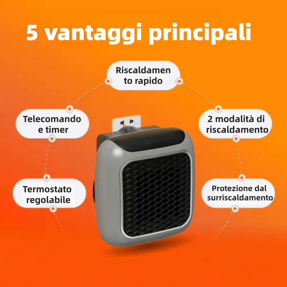 🔥 Sconto del 50% 🔥 Mini riscaldatore portatile | Riscalda rapidamente la stanza 🏠 Temperatura regolabile 🌡️ Compatto e leggero