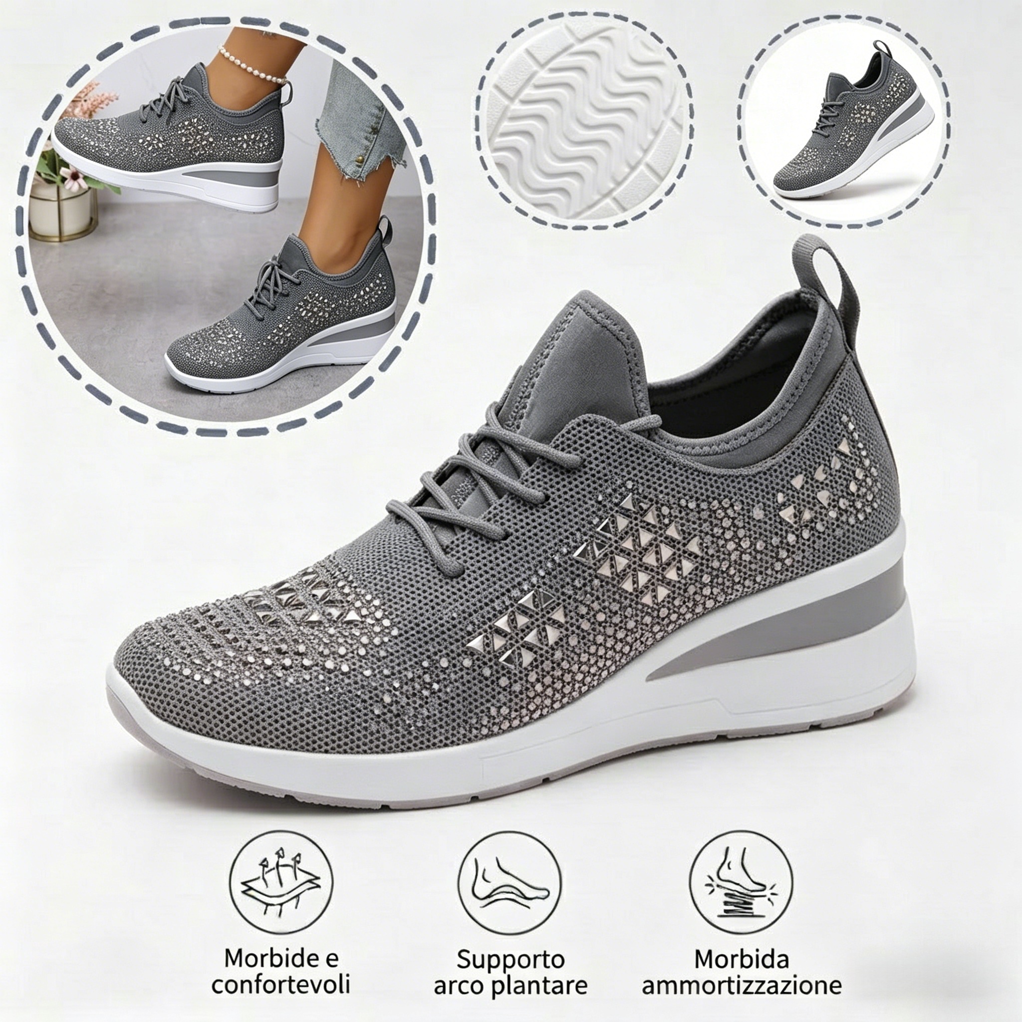 ⏰Sconto del 50% – Non perdete l'occasione! 🔥Scarpe ortopediche dal design ergonomico ✅Supporto dell'arco plantare ✅Camminata comoda e senza dolore