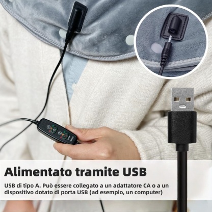 🔥Metà prezzo - 50% di sconto! 🔥Coperta elettrica a scialle - Riscaldamento + massaggio | Calore e comfort quotidiani