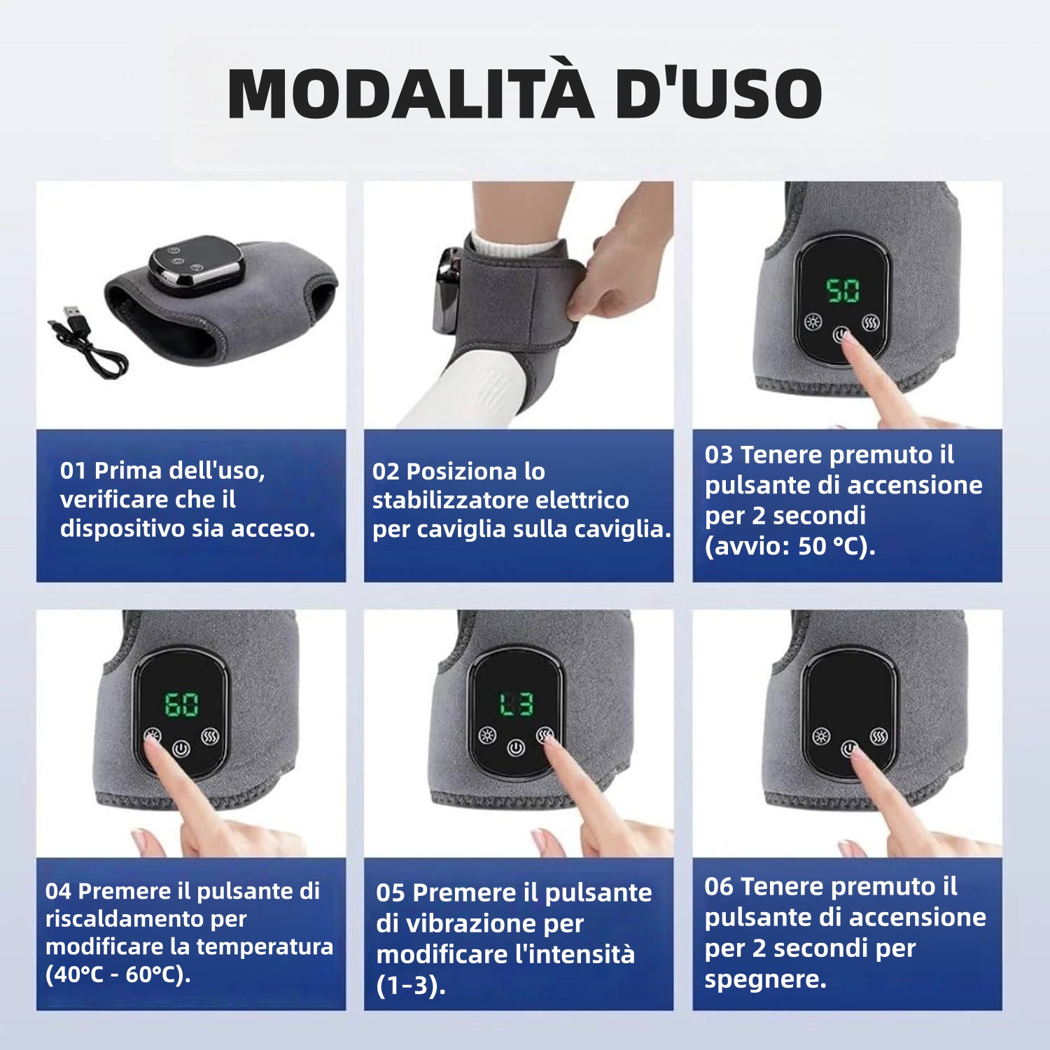 Massaggiatore per piedi 👣 Massaggio + termoterapia | Allevia dolore e tensione | 3 modalità di vibrazione 🔥 Offerta metà prezzo – 50% di sconto