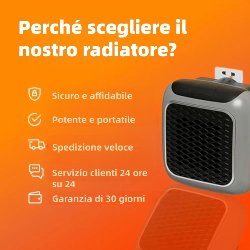 🔥 Sconto del 50% 🔥 Mini riscaldatore portatile | Riscalda rapidamente la stanza 🏠 Temperatura regolabile 🌡️ Compatto e leggero