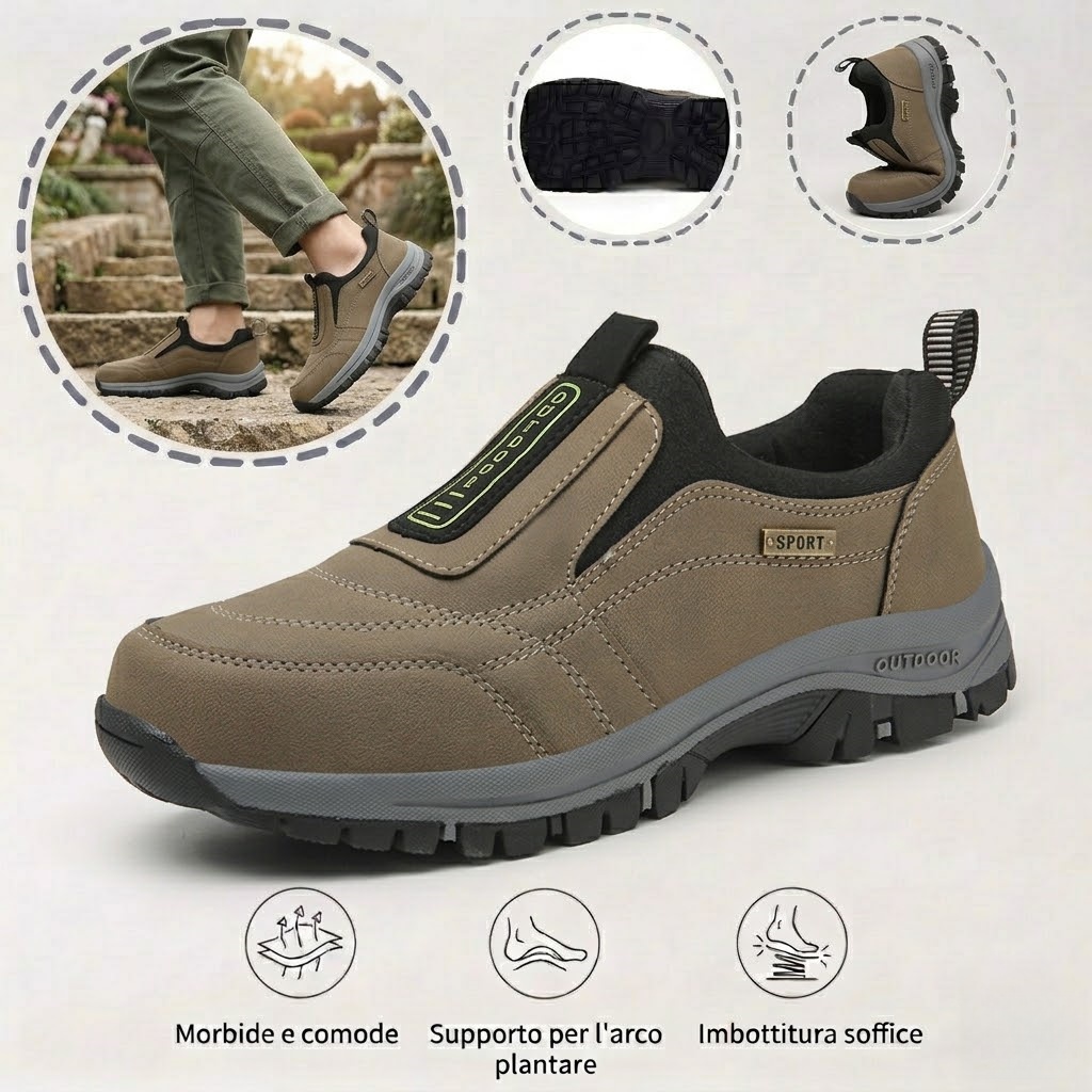🔥Non perdete l'occasione: metà prezzo!🦌 Scarpe in pregiata pelle di cervo🦶 Alleviano il dolore ai piedi e la fascite plantare✅Fatte a mano✅Impermeabili e antiscivolo✅Morbide e comode