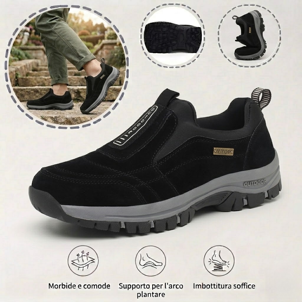 🔥Non perdete l'occasione: metà prezzo!🦌 Scarpe in pregiata pelle di cervo🦶 Alleviano il dolore ai piedi e la fascite plantare✅Fatte a mano✅Impermeabili e antiscivolo✅Morbide e comode