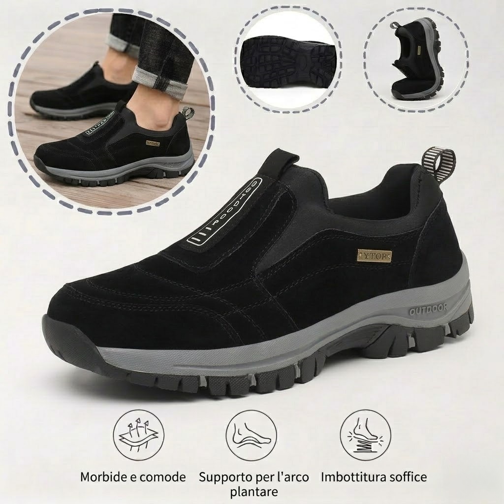🔥Offerta speciale con il 50% di sconto🦌 Scarpe in pregiata pelle di cervo🦶 Sollievo dal dolore ai piedi e dalla fascite plantare✅Fatto a mano✅Impermeabili e antiscivolo✅Morbide e comode