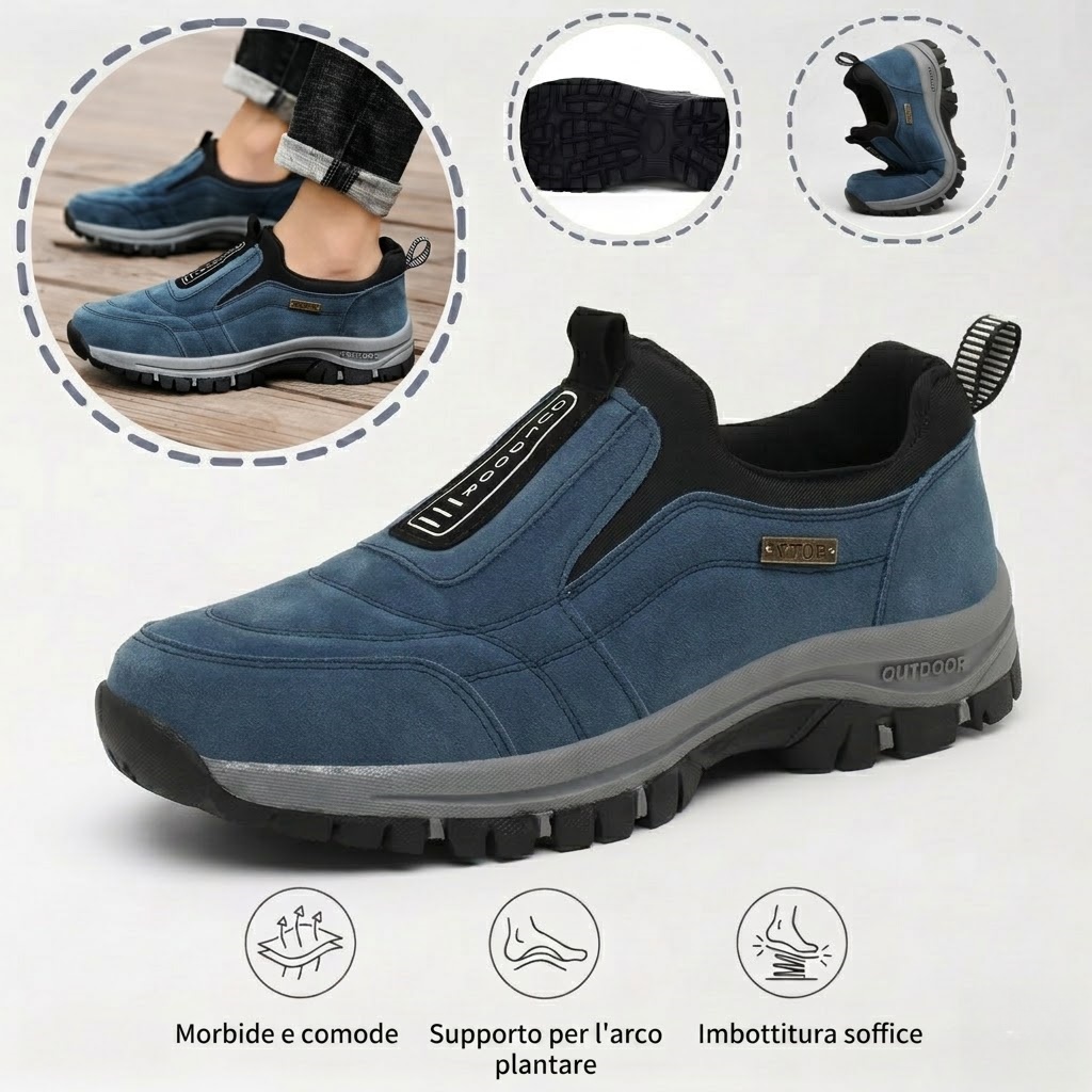 🔥Offerta speciale con il 50% di sconto🦌 Scarpe in pregiata pelle di cervo🦶 Sollievo dal dolore ai piedi e dalla fascite plantare✅Fatto a mano✅Impermeabili e antiscivolo✅Morbide e comode