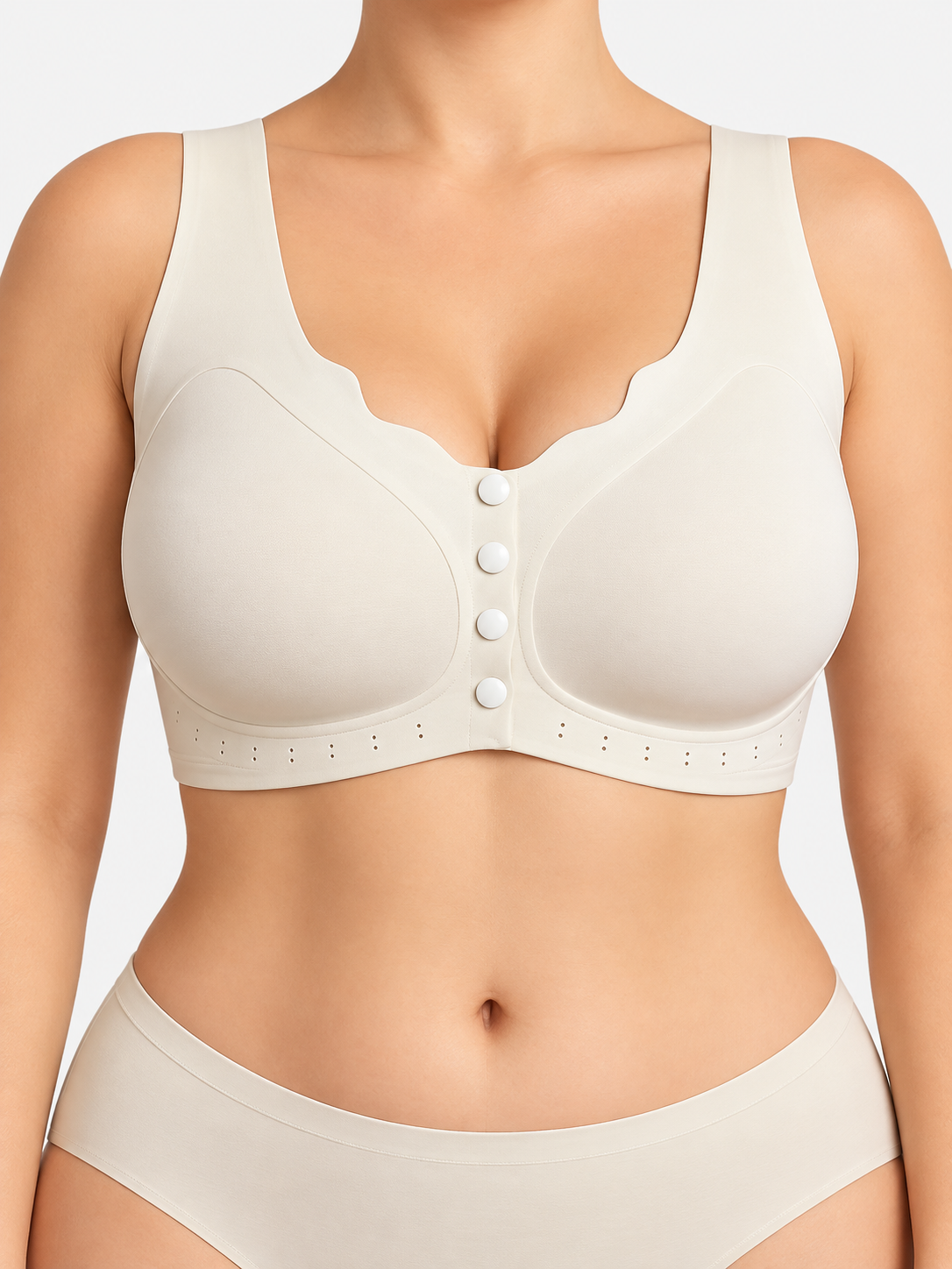 Plus Size Wireless Front-close Comfort Bra