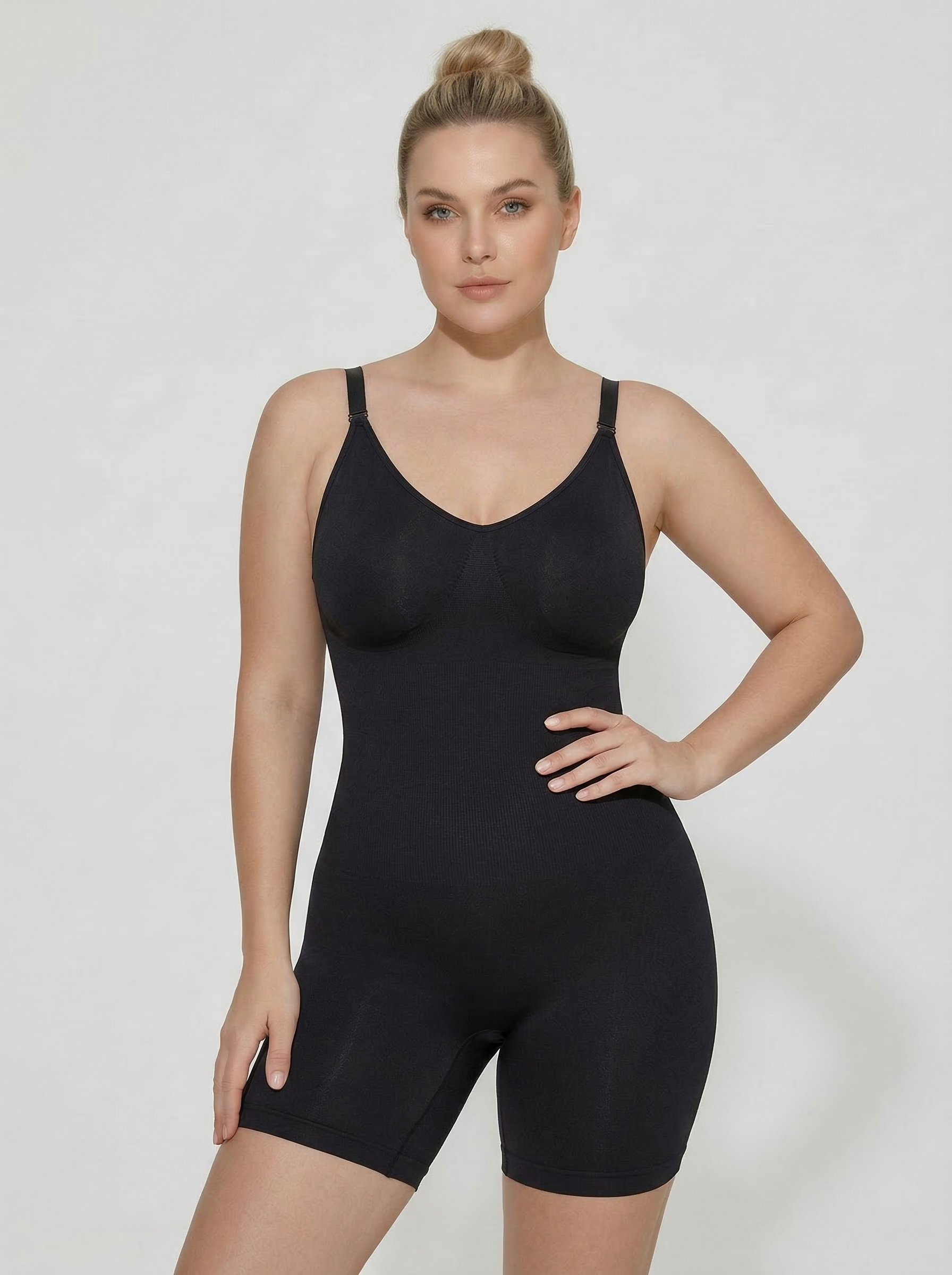 Solid Color Suspenders Waist-Lifting One-Piece Corset