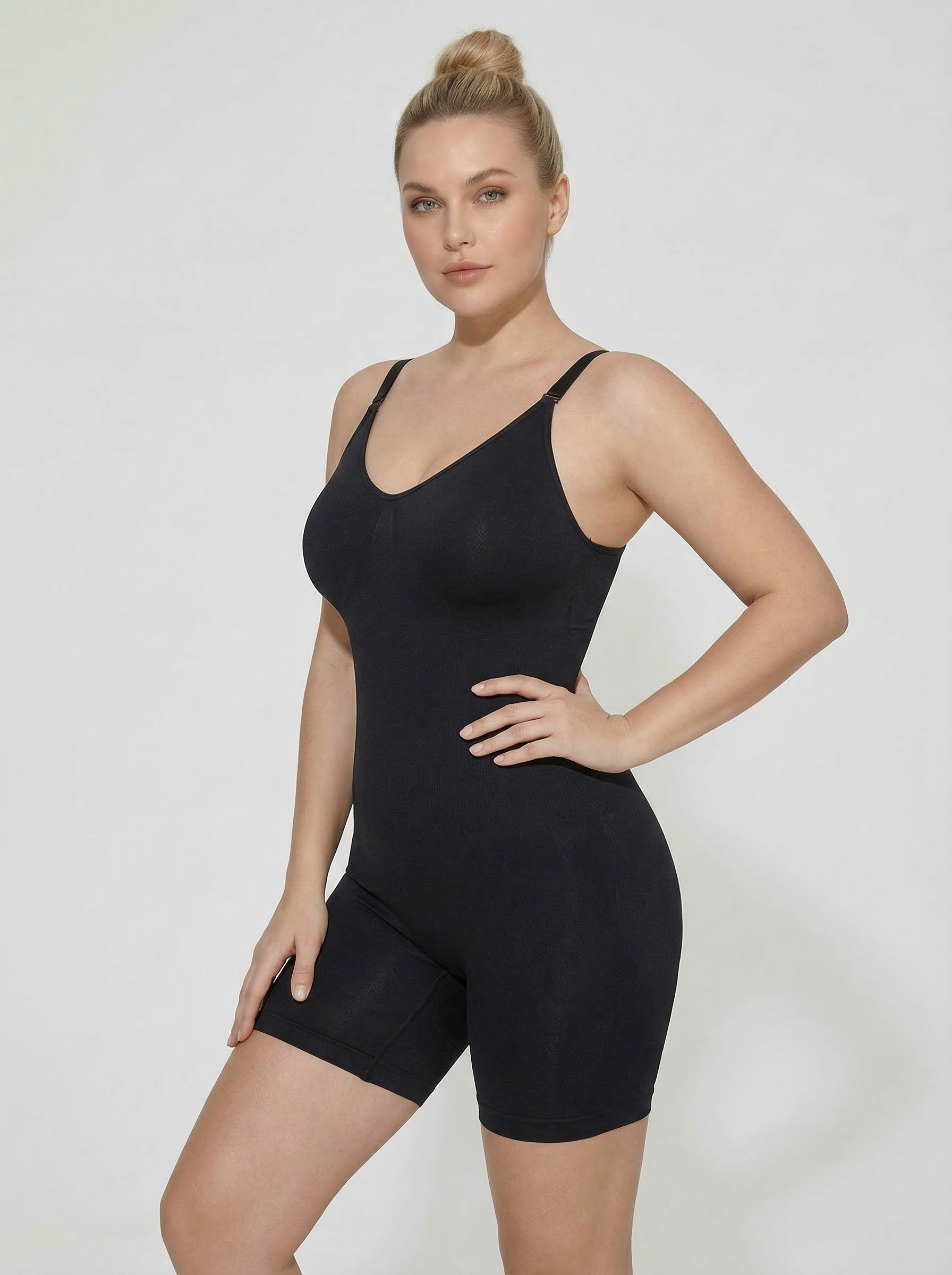 Solid Color Suspenders Waist-Lifting One-Piece Corset