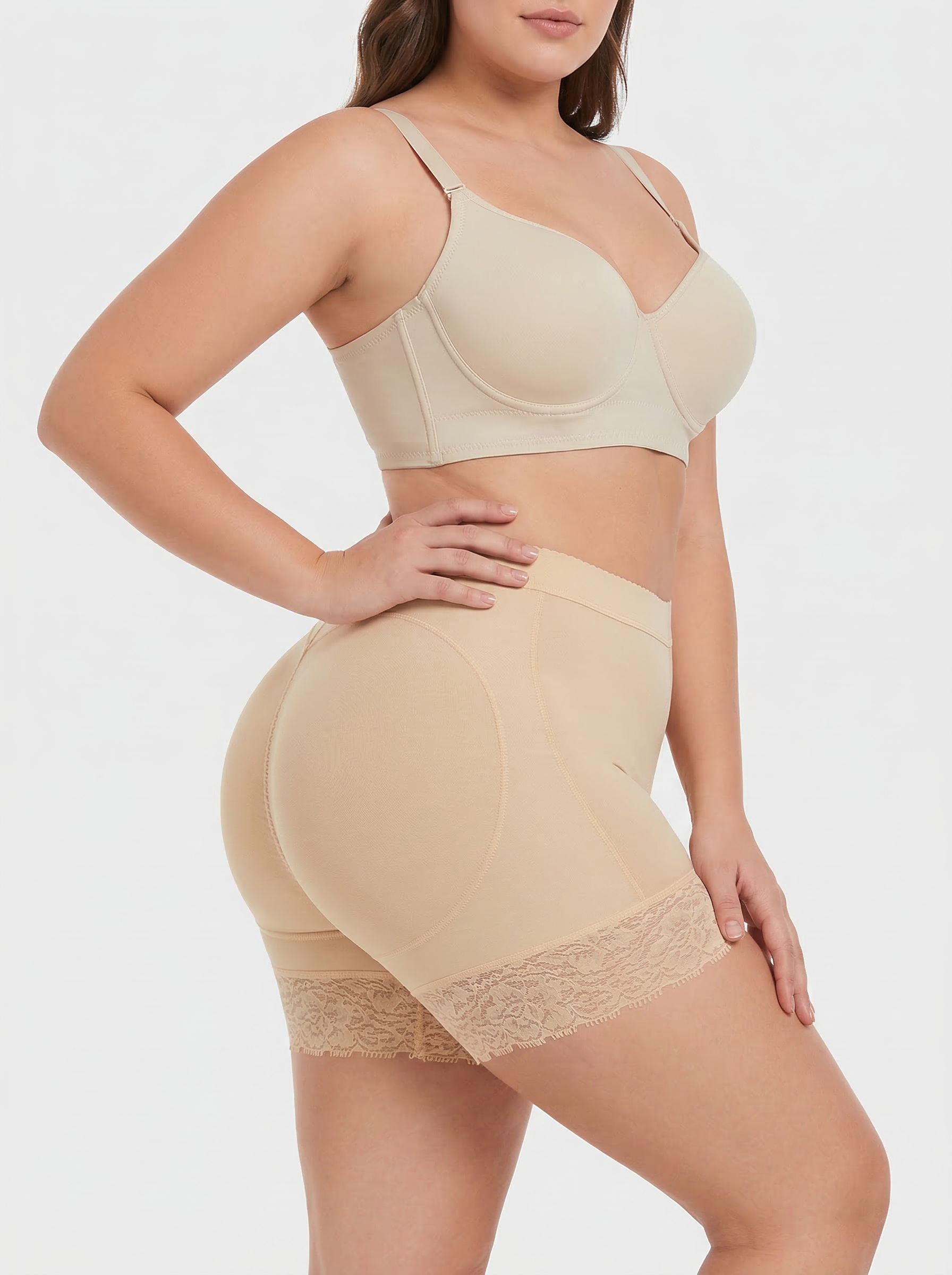 Women Lace Compression Butt Lifter Bodysuit