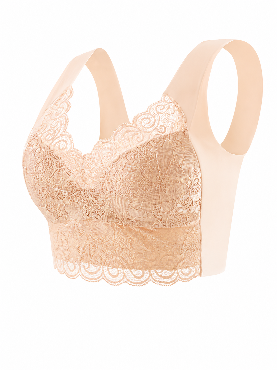 Lace Wire-free Seamless One-piece Bra