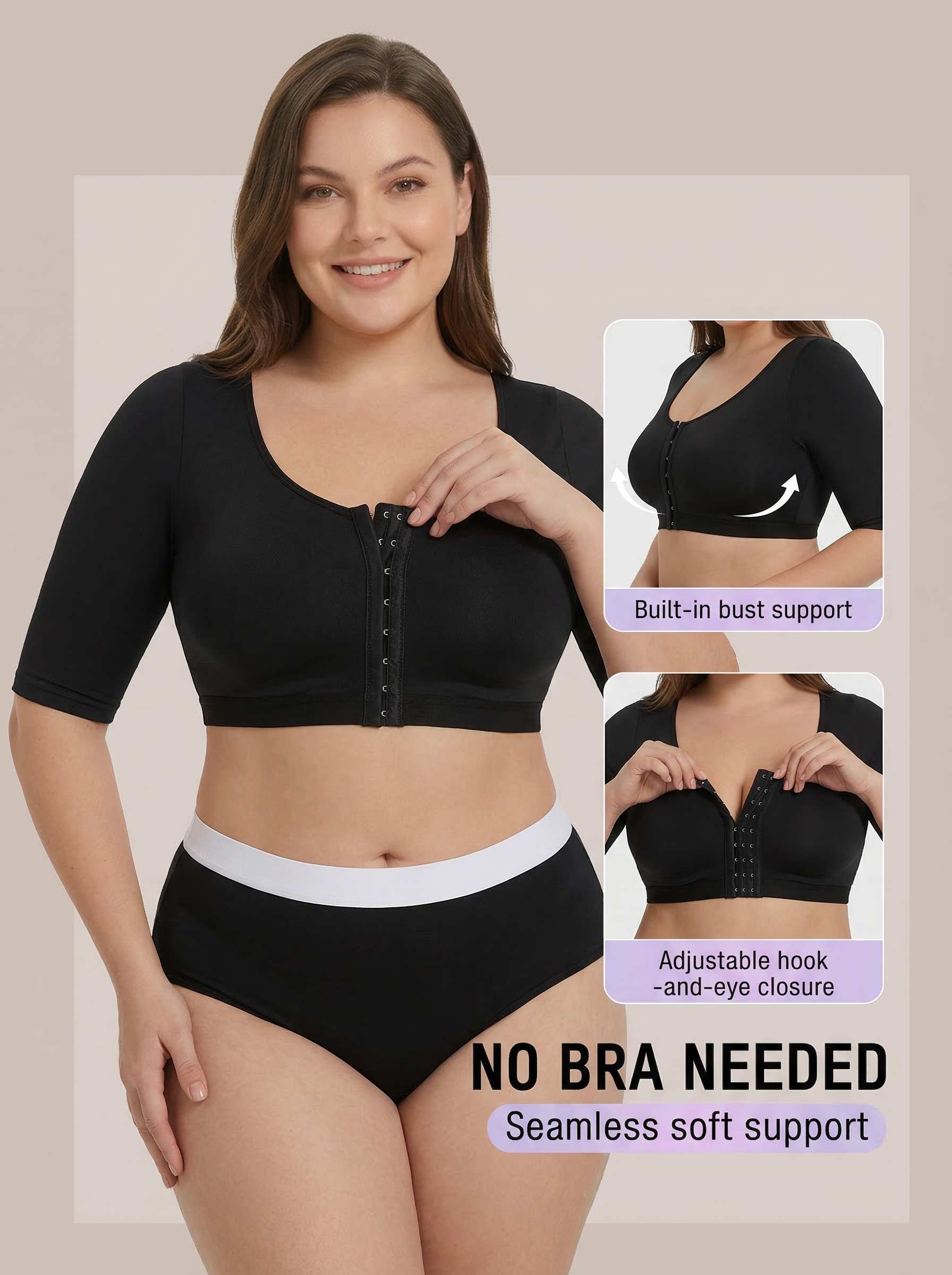 Dragon No Steel Ring Bust Shaping Long Sleeve Bodysuit