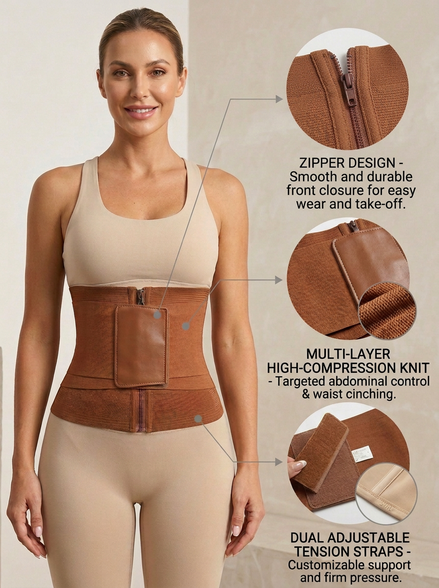 Women Zip Up Compression Butt Lifter Girdle