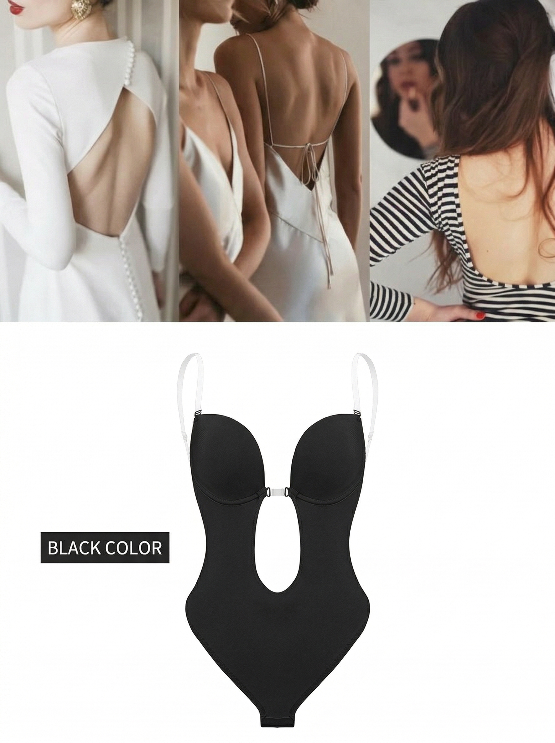 Backless Shapewear Integrated Bra Body Shaper Seamless Open Crotch Shapewear