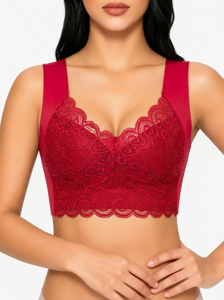 Lace Wire-free Seamless One-piece Bra
