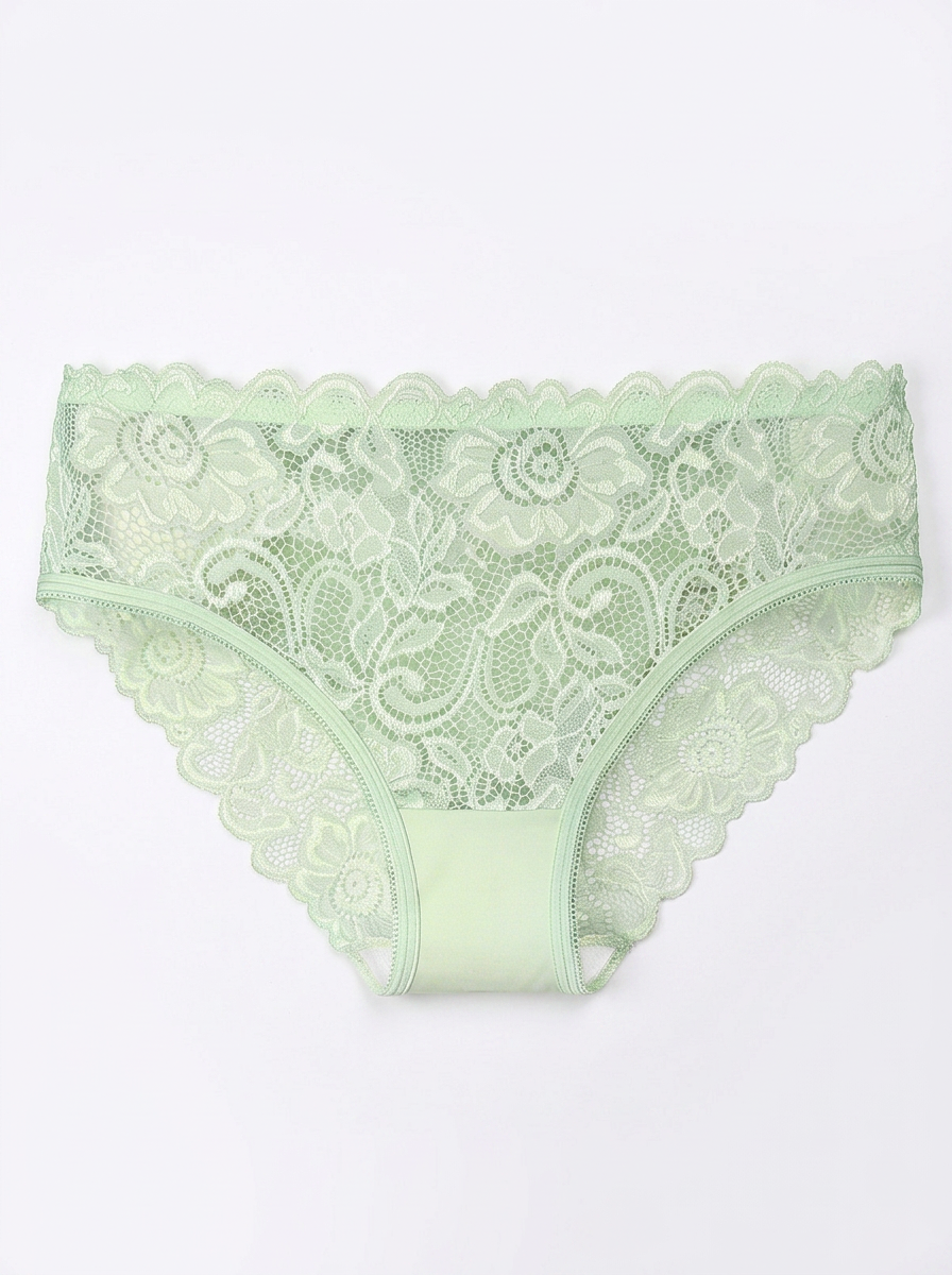 Lace-trimmed Sheer Breathable Underwear