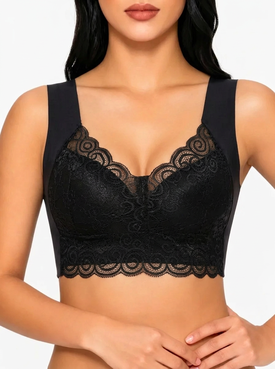 Lace Wire-free Seamless One-piece Bra