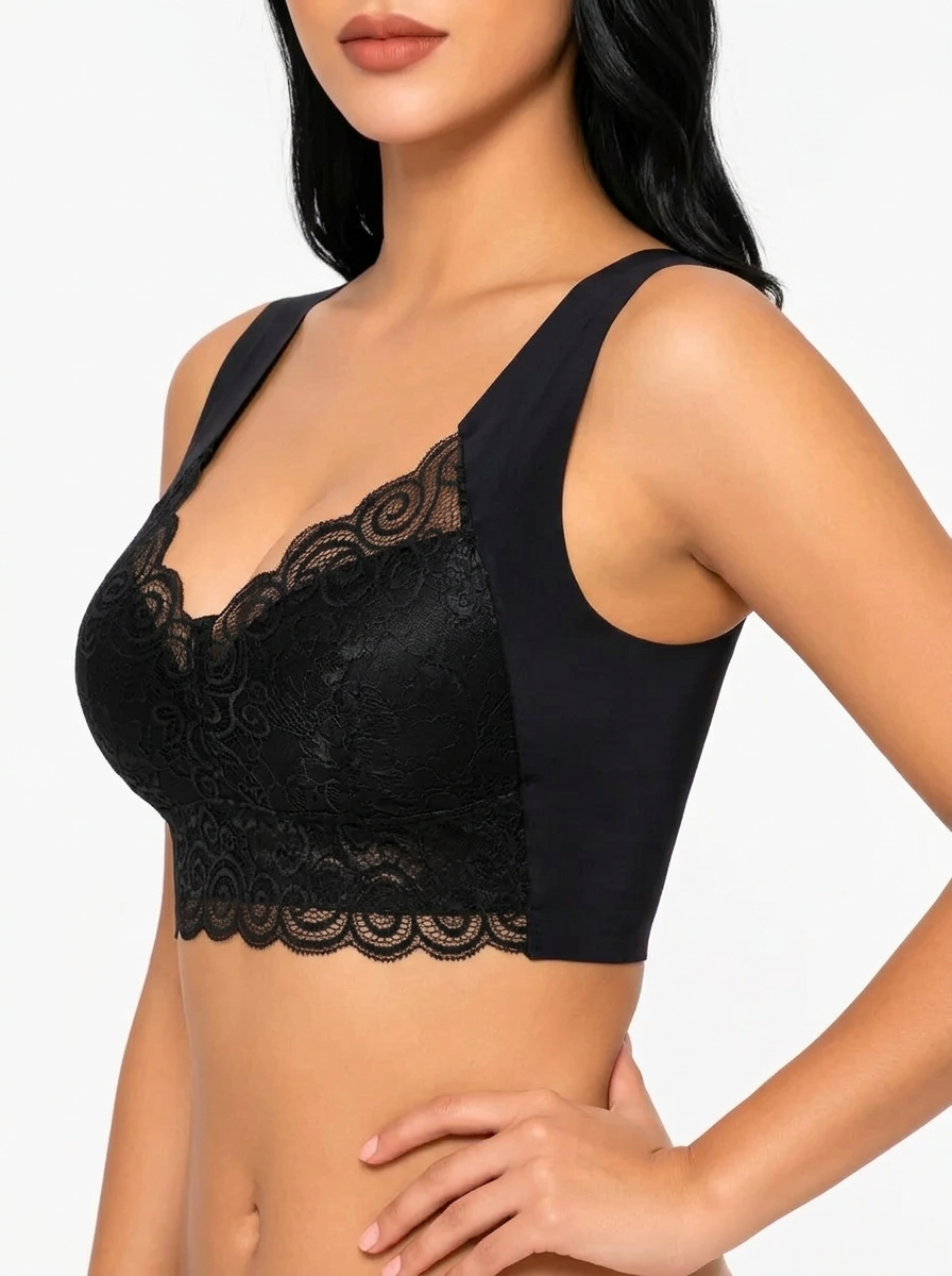 Lace Wire-free Seamless One-piece Bra