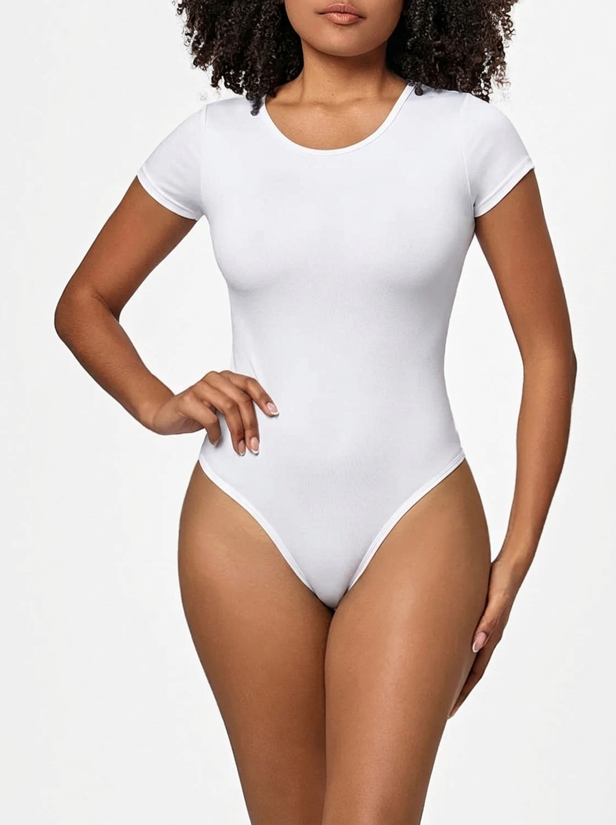 Crew-neck Short-sleeve Bodysuit