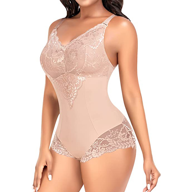 Sexy Lace Tummy Control Breathable Bodysuit