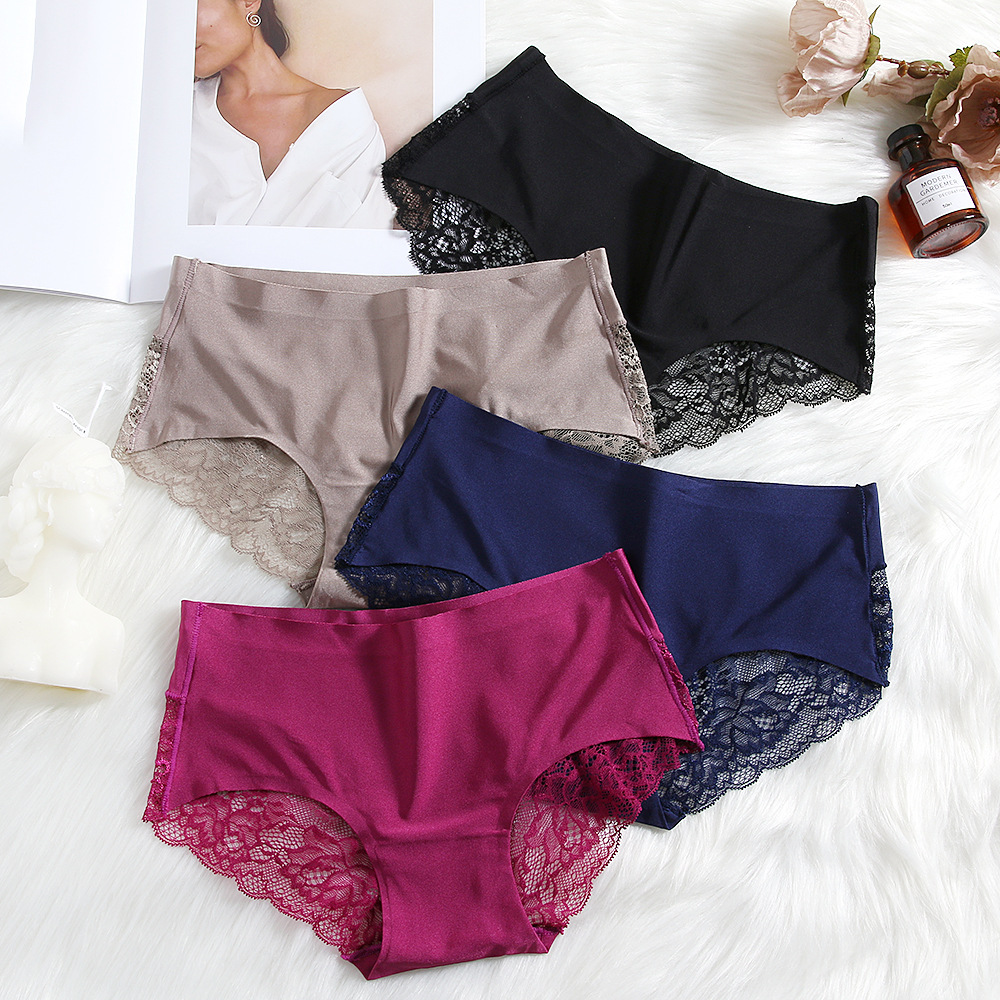 Lace-trimmed Sheer Breathable Underwear