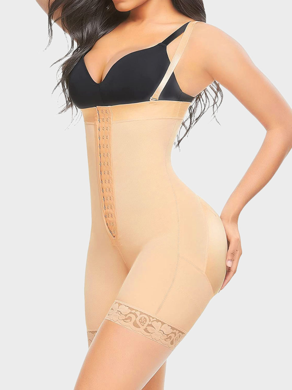 High Waist Body Shaping Crotch Zipper Tummy Control Butt Lift Shapewear
