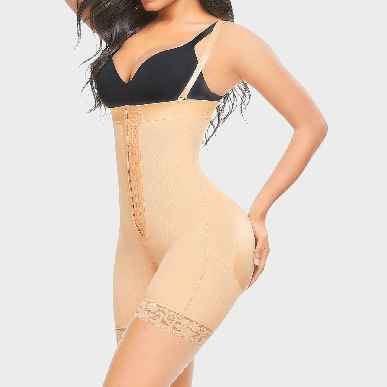 High Waist Body Shaping Crotch Zipper Tummy Control Butt Lift Shapewear