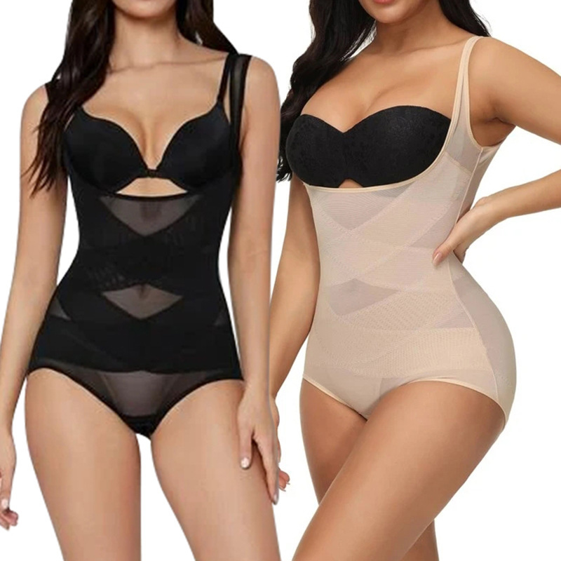 One Piece Sleeveless See-through Look Casual Shapewear