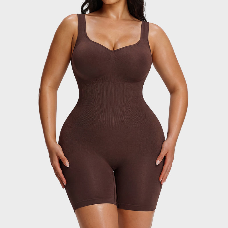 Women's Tummy Control Zip Front Bodysuit